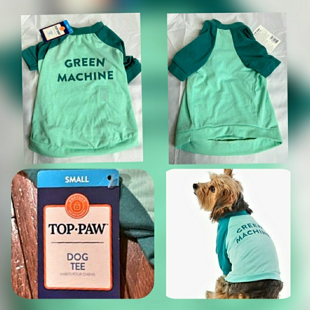 Top Paw Mint Green Machine Dog Tee (S)